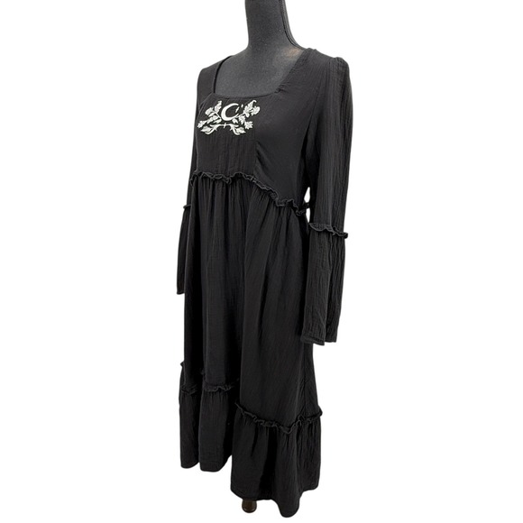 Disturbia Women's Dress Black Moon Phase Midi Gothic‎ Moon Phase Midi Dress Sz 4 - Picture 6 of 9